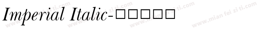 Imperial Italic字体转换